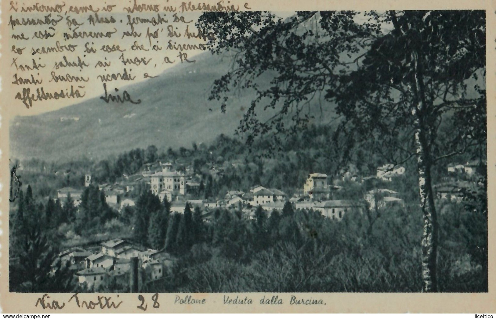 POLLONE - VEDUTA  DALLA  BURCINA -1940 - Biella