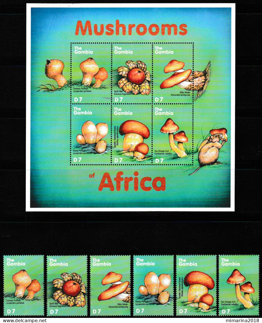 GAMBIA  2000  MNH  "MUSHROOMS" - Paddestoelen