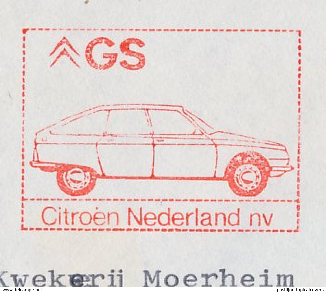 Meter Cover Netherlands 1974 Car - Citroen GS - Voitures