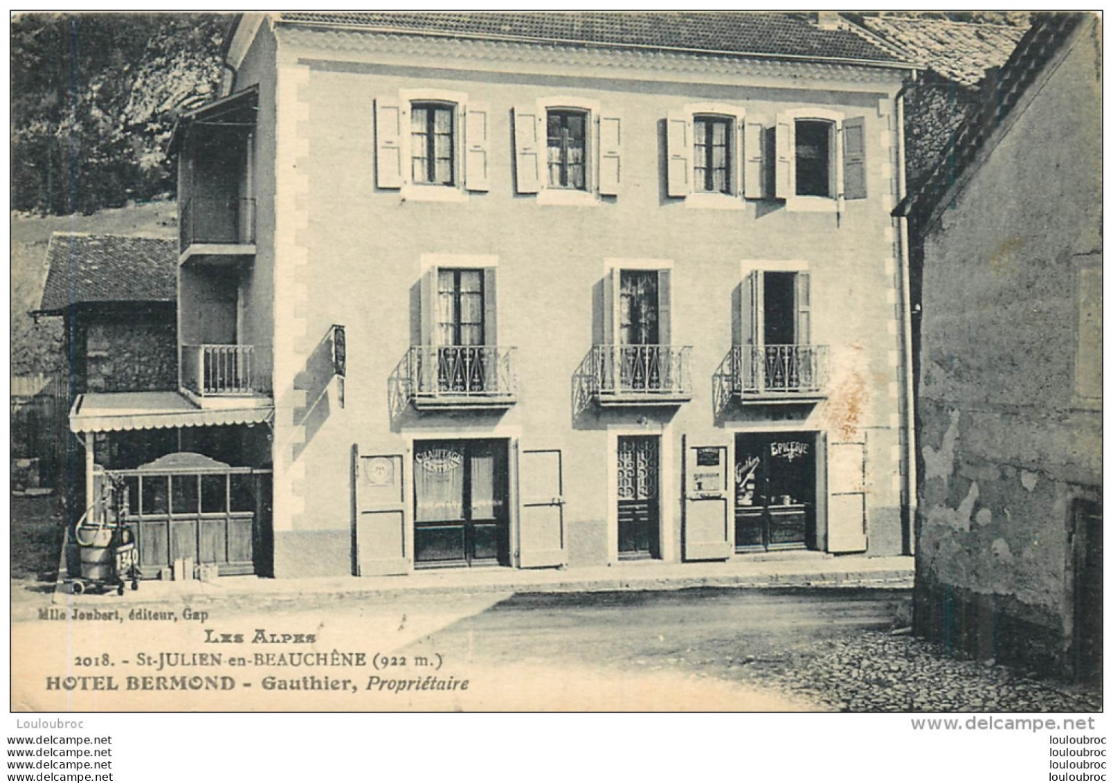 SAINT JULIEN EN BEAUCHENE HOTEL BERMOND GAUTHIER - Otros & Sin Clasificación