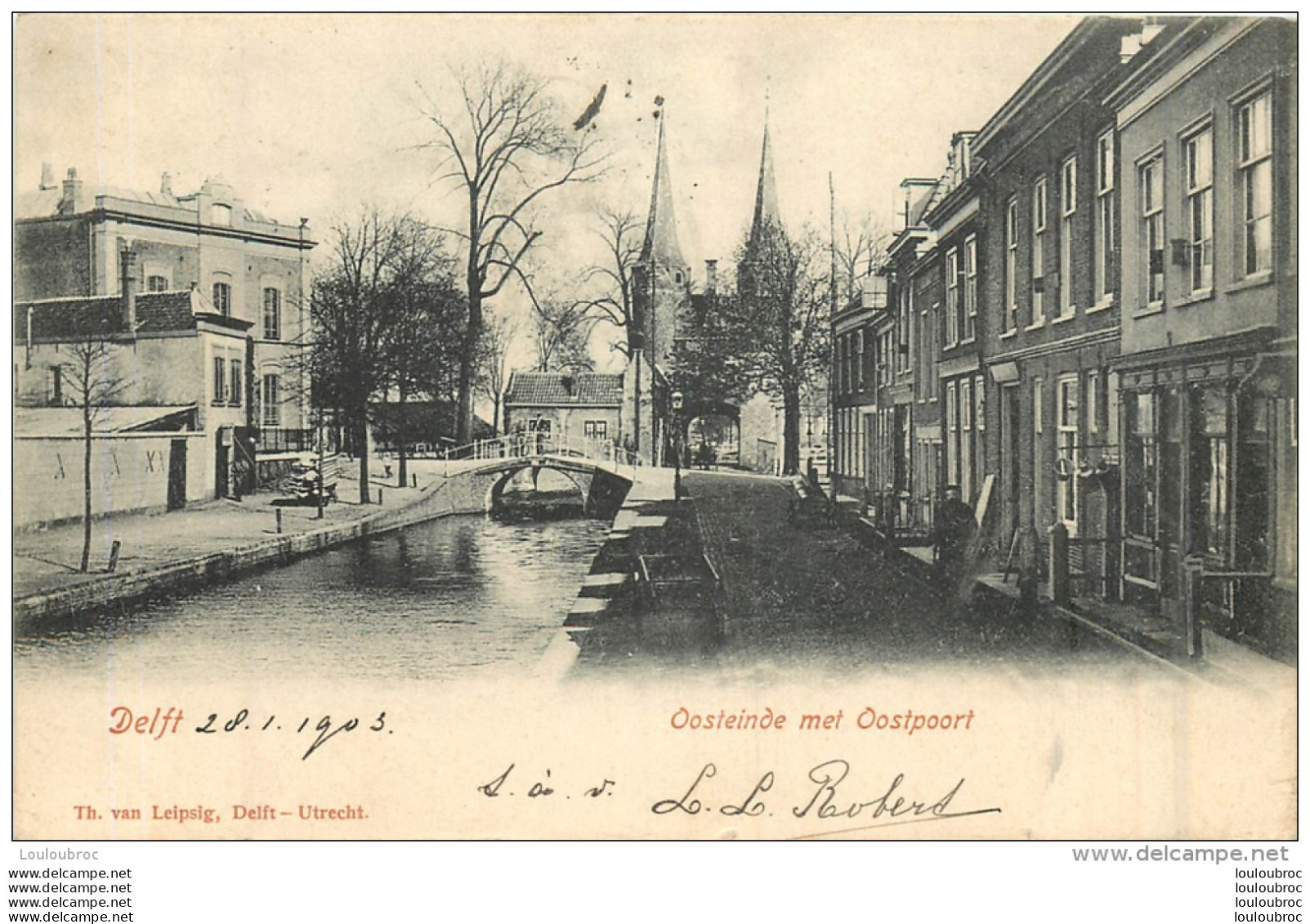 DELFT OOSTEINDE MET OOSTPOORT - Delft