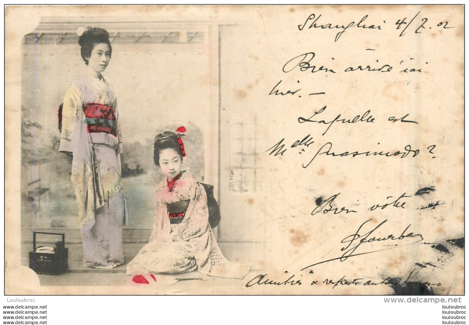 CHINE FEMMES SHANGHAI 1902  ECRITE VOIR LES DEUX SCANS - China