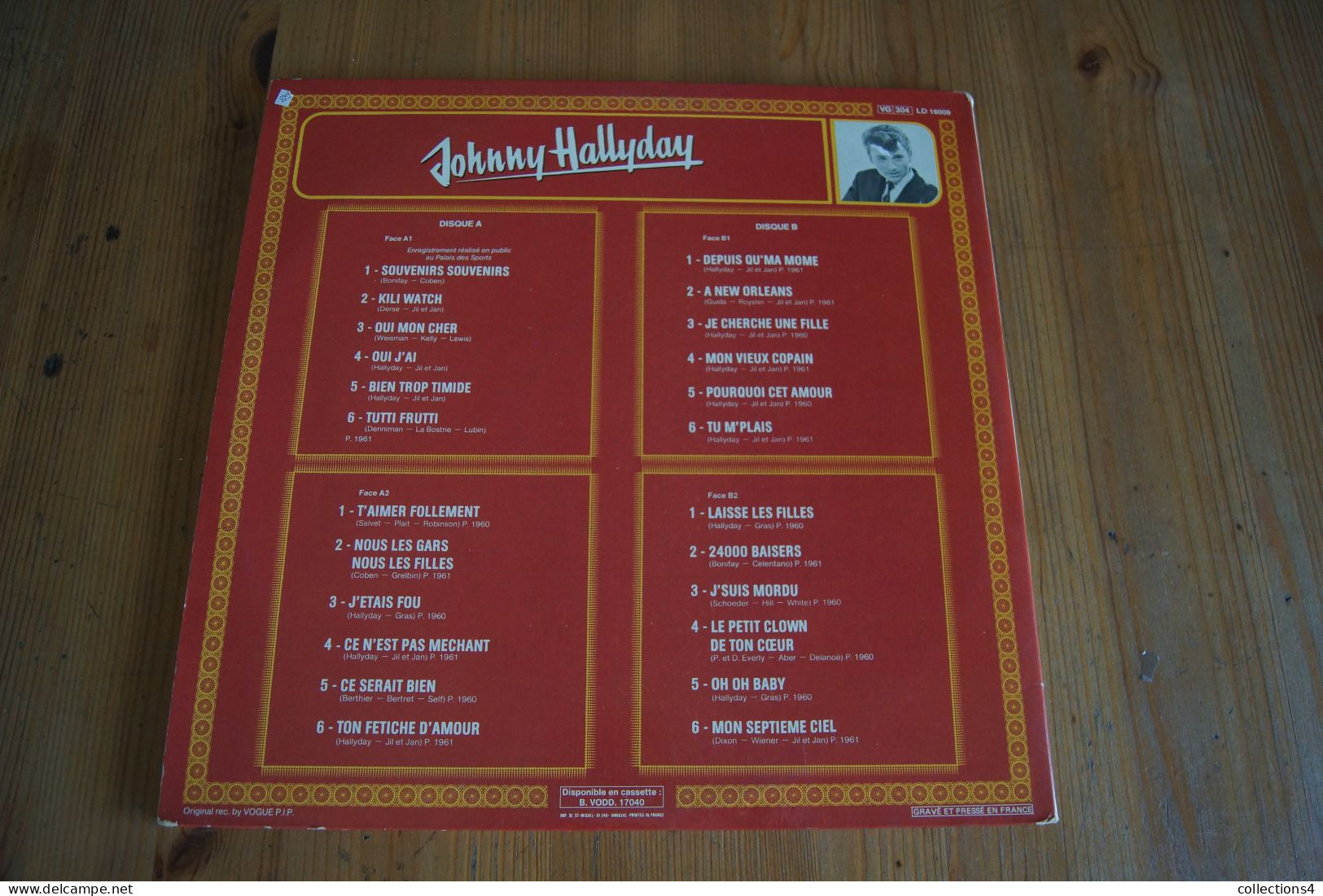 JOHNNY HALLYDAY LE DOUBLE DISQUE D OR 2 LP 19? PERIODE VOGUE VARIANTE - Rock