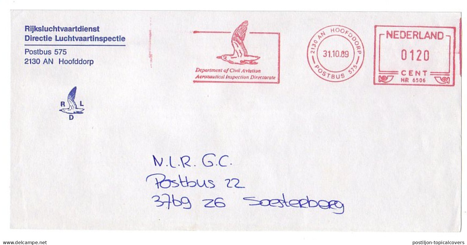Meter Cover ( Only Front ) Netherlands 1989 Aeronautical Inspection Directorate - Vliegtuigen