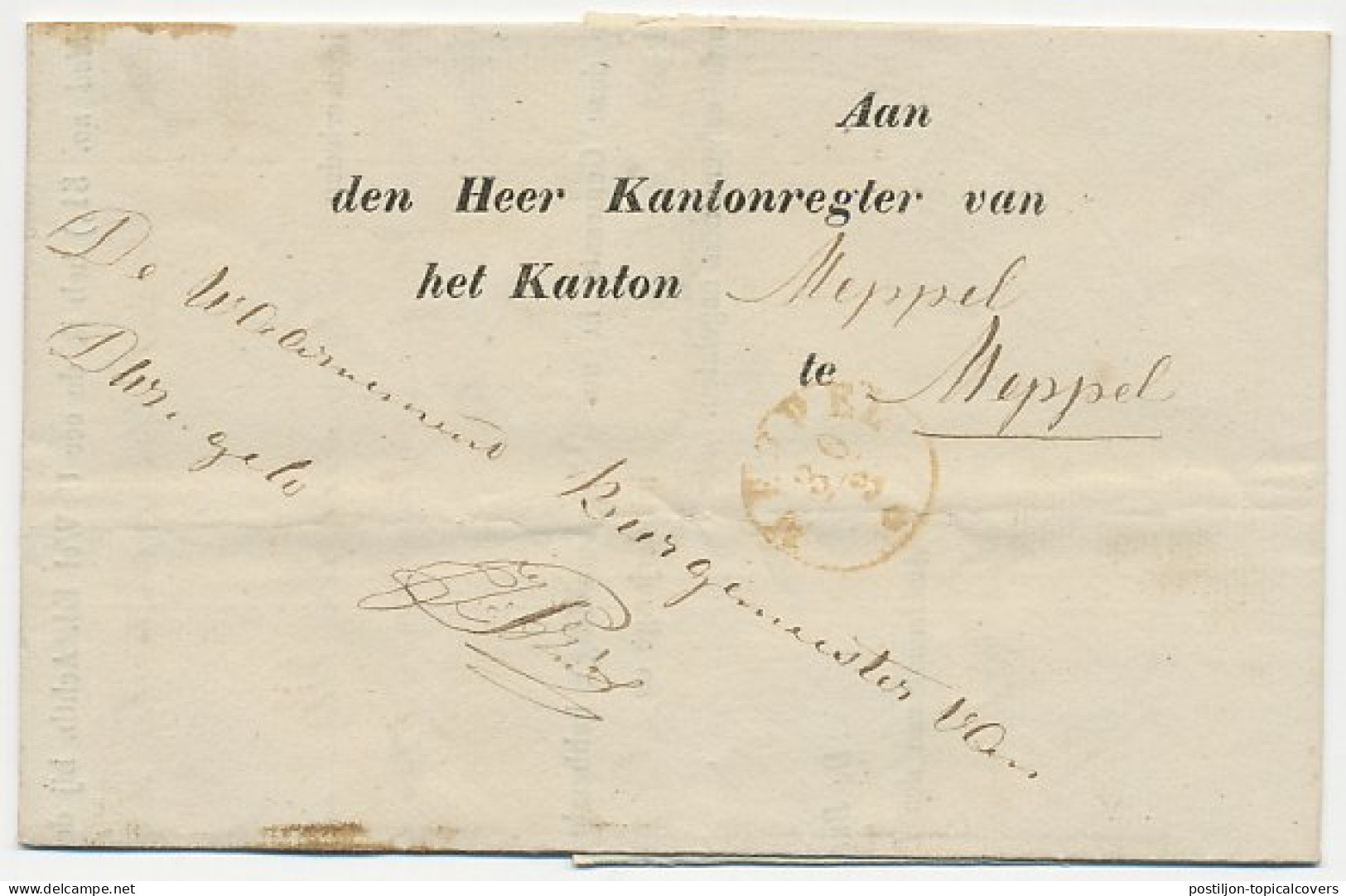 Naamstempel Dieverbrug 1852 - Lettres & Documents