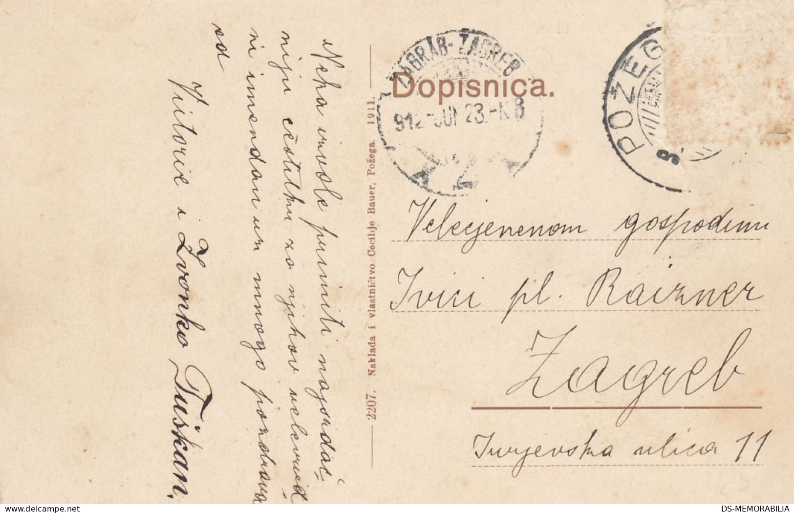 Požega - Kr.zemaljska Ratarnica 1912 - Croatie