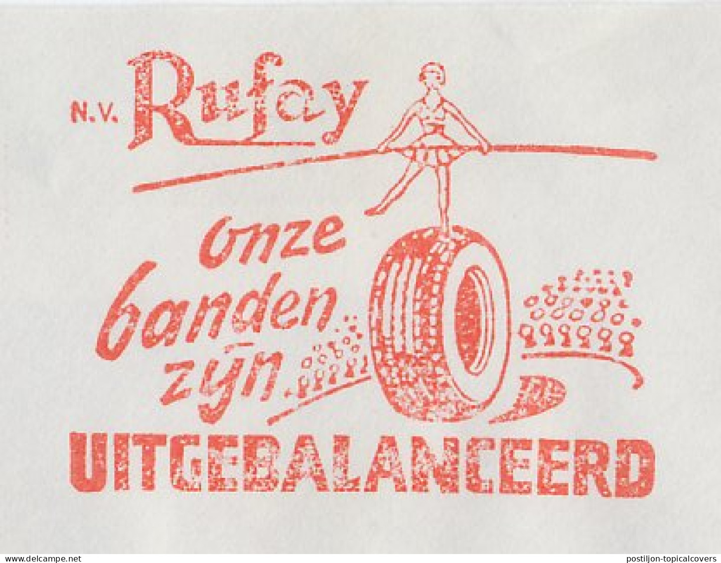 Meter Cover Netherlands 1966 Circus Performer - Balancing - Tire - Circo