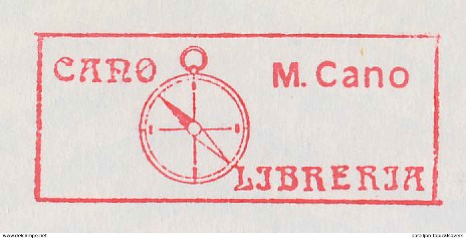 Illustrated Meter Cover Spain 1991 Compass - Bookshop - Altri & Non Classificati