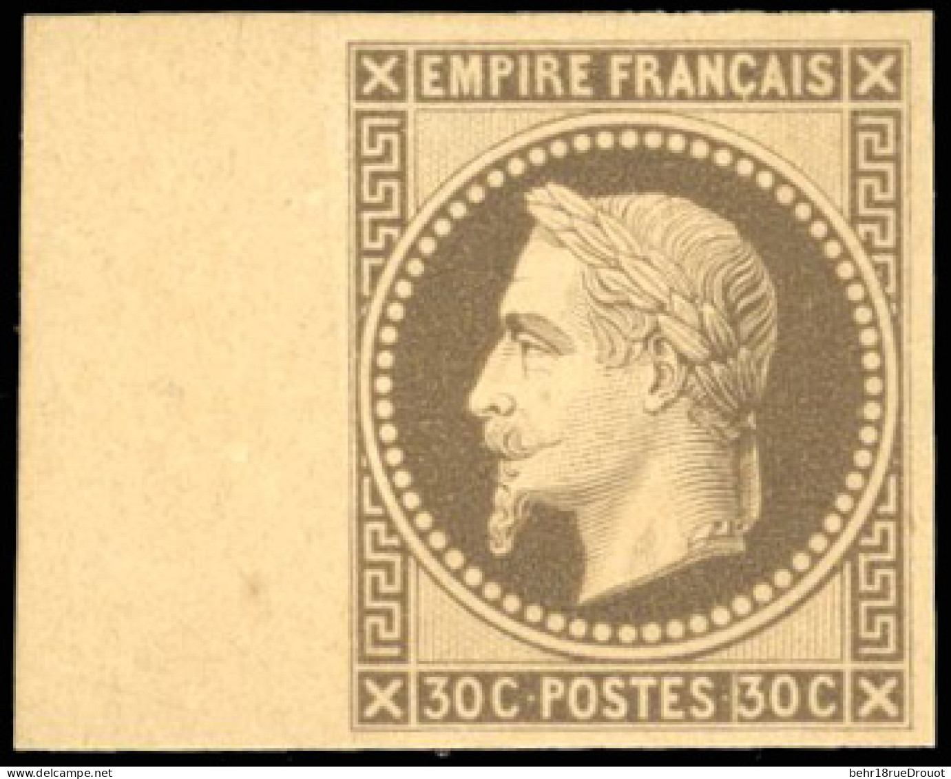 * 30c - 30c. Brun. ND. Impression De Rothschild. BdeF. SUP. - 1863-1870 Napoléon III Lauré
