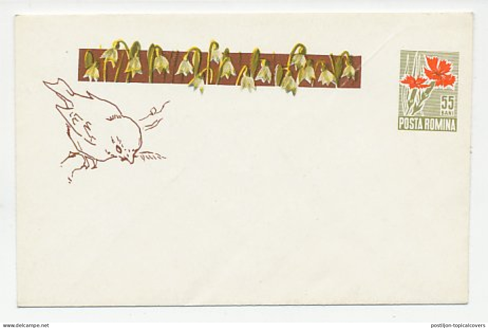 Postal Stationery Romania 1964 Flower - Snow Drop  - Autres & Non Classés