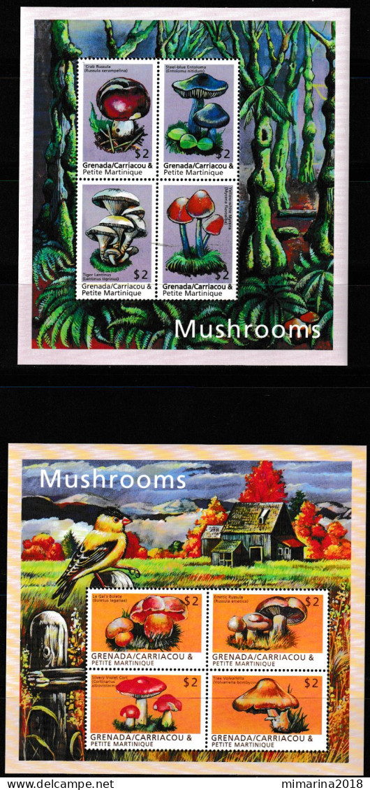 GRENADA CARRIACOU  2000  MNH  "MUSHROOMS" - Pilze