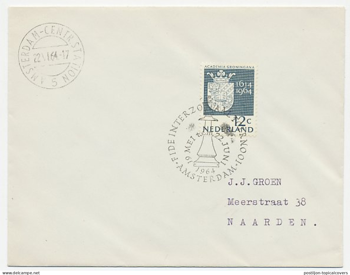 Cover / Postmark Netherlands 1964 Chess Tournament - FIDE - Unclassified