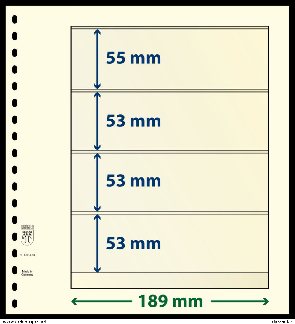 Lindner DT - Blanko Blätter DT802408P (5er Packung) Neu ( - Blank Pages