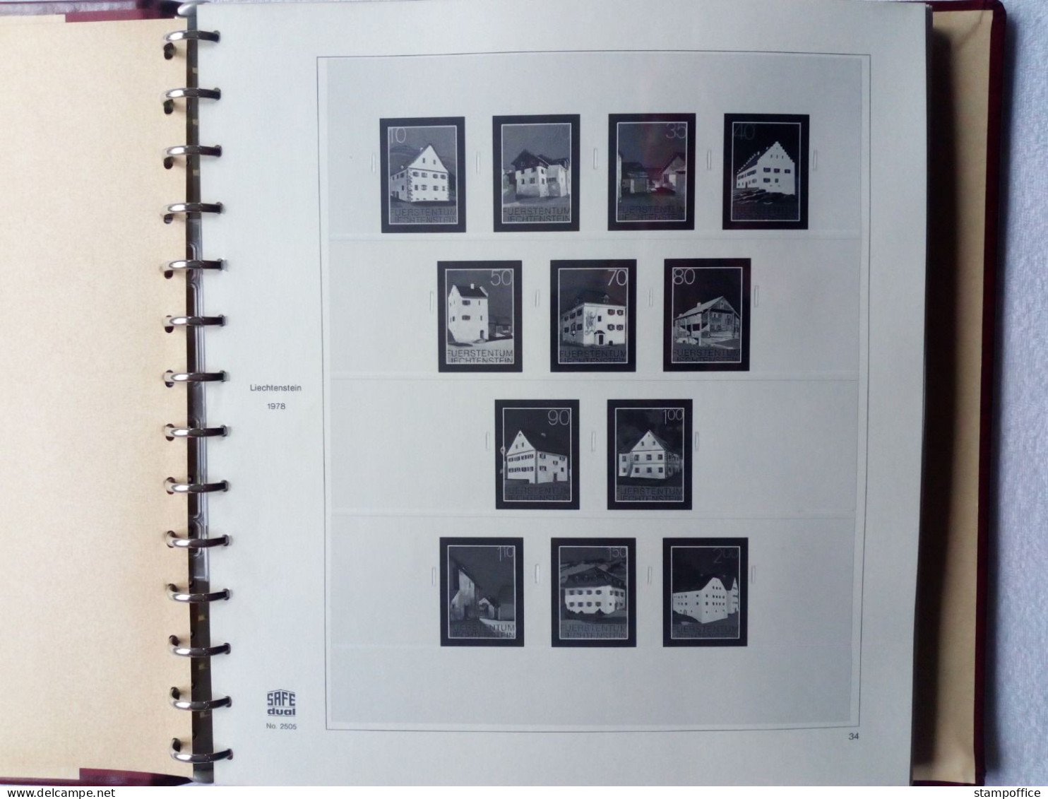 SAFE DUAL LIECHTENSTEIN 1978-2021 VORDRUCKBLÄTTER GEBRAUCHT IN 4 RINGBINDERN MIT SCHUBER NEUPREIS ÜBER 680,00 € - Vordruckblätter