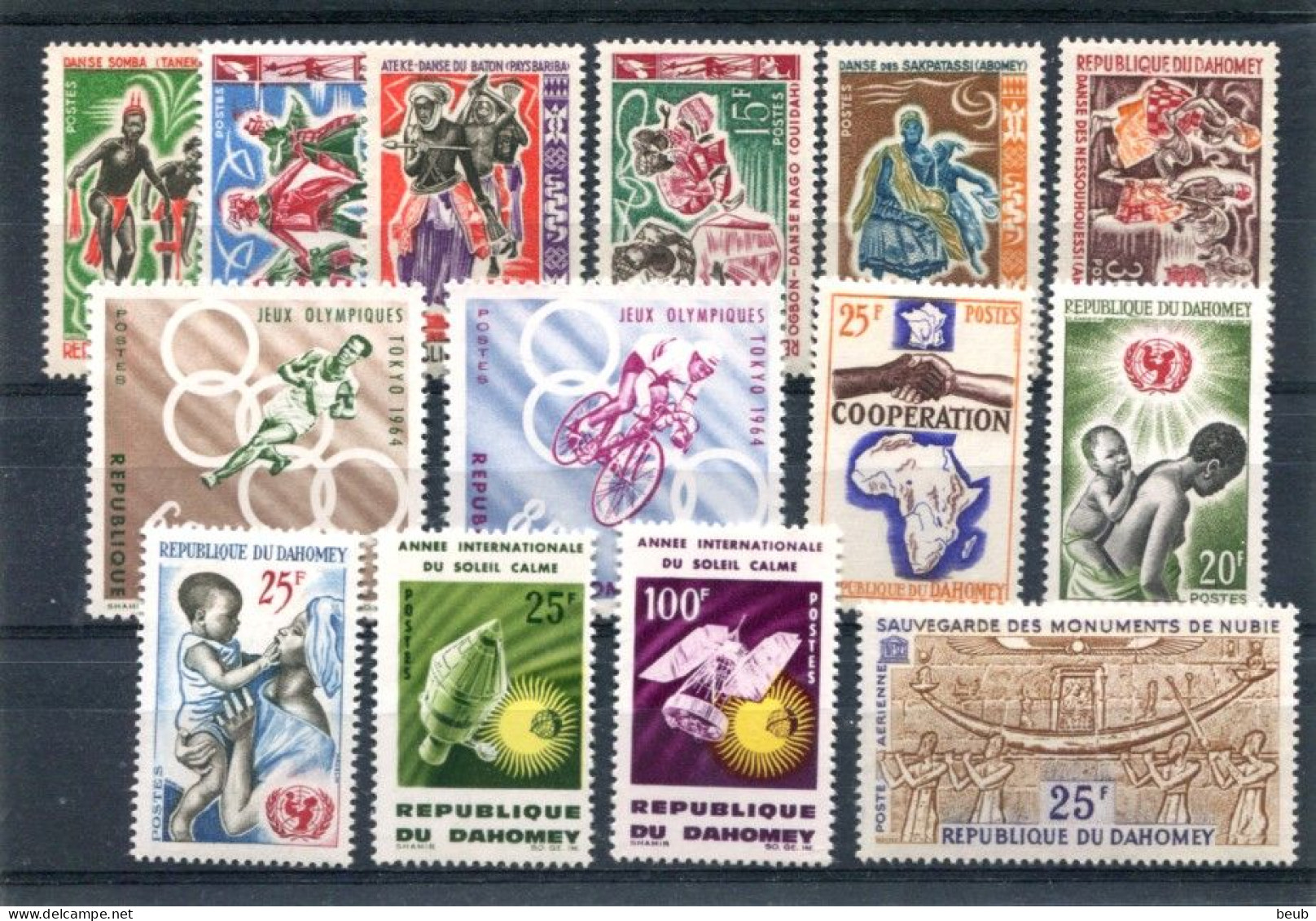 V - DAHOMEY - Année 1964 : Y&T  N° 205 à 217 + PA 28. Tous Neufs Sans Charnière ** - Benin – Dahomey (1960-...)