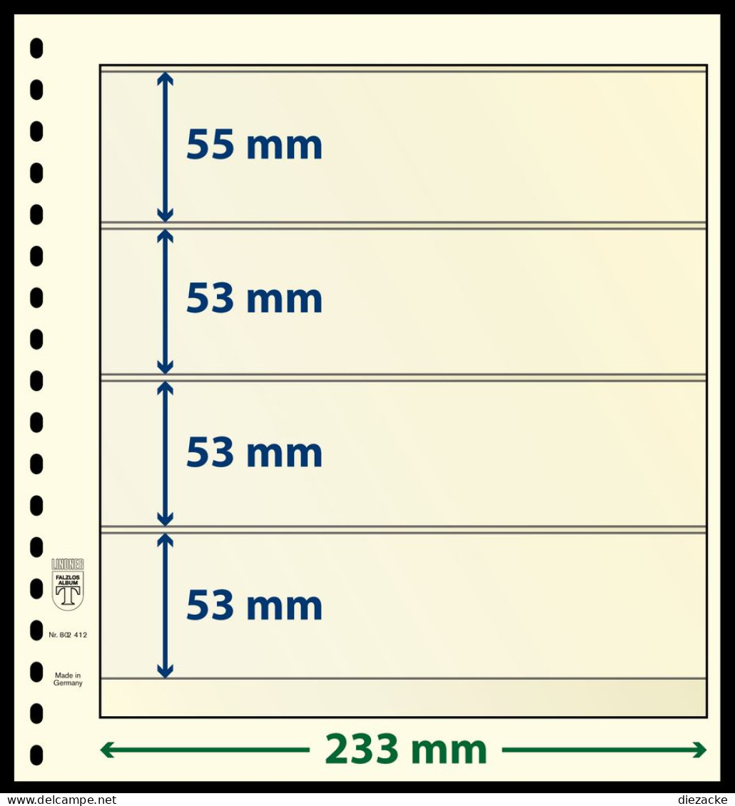 Lindner DT - Blanko Blätter DT802412P (5er Packung) Neu ( - Blank Pages