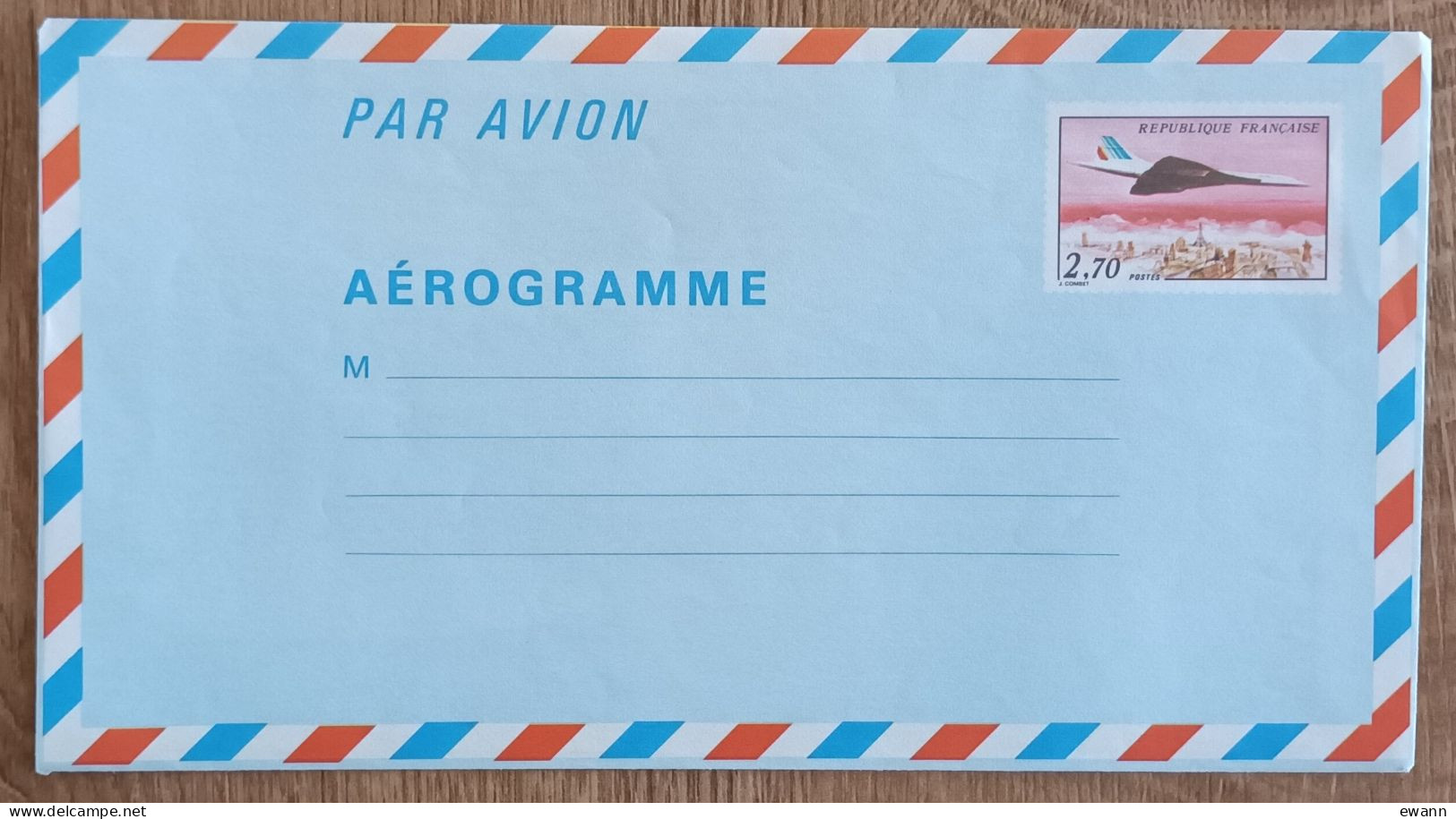 AEROGRAMME 1008-AER - Avion Concorde Survolant Paris - 1982 - Neuf - Aerograms