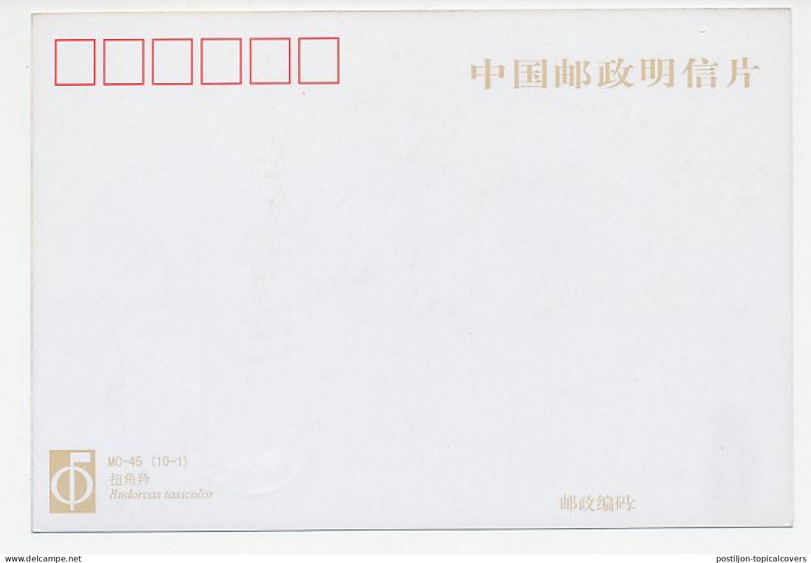 Maximum Card China 2001 Takin - Other & Unclassified