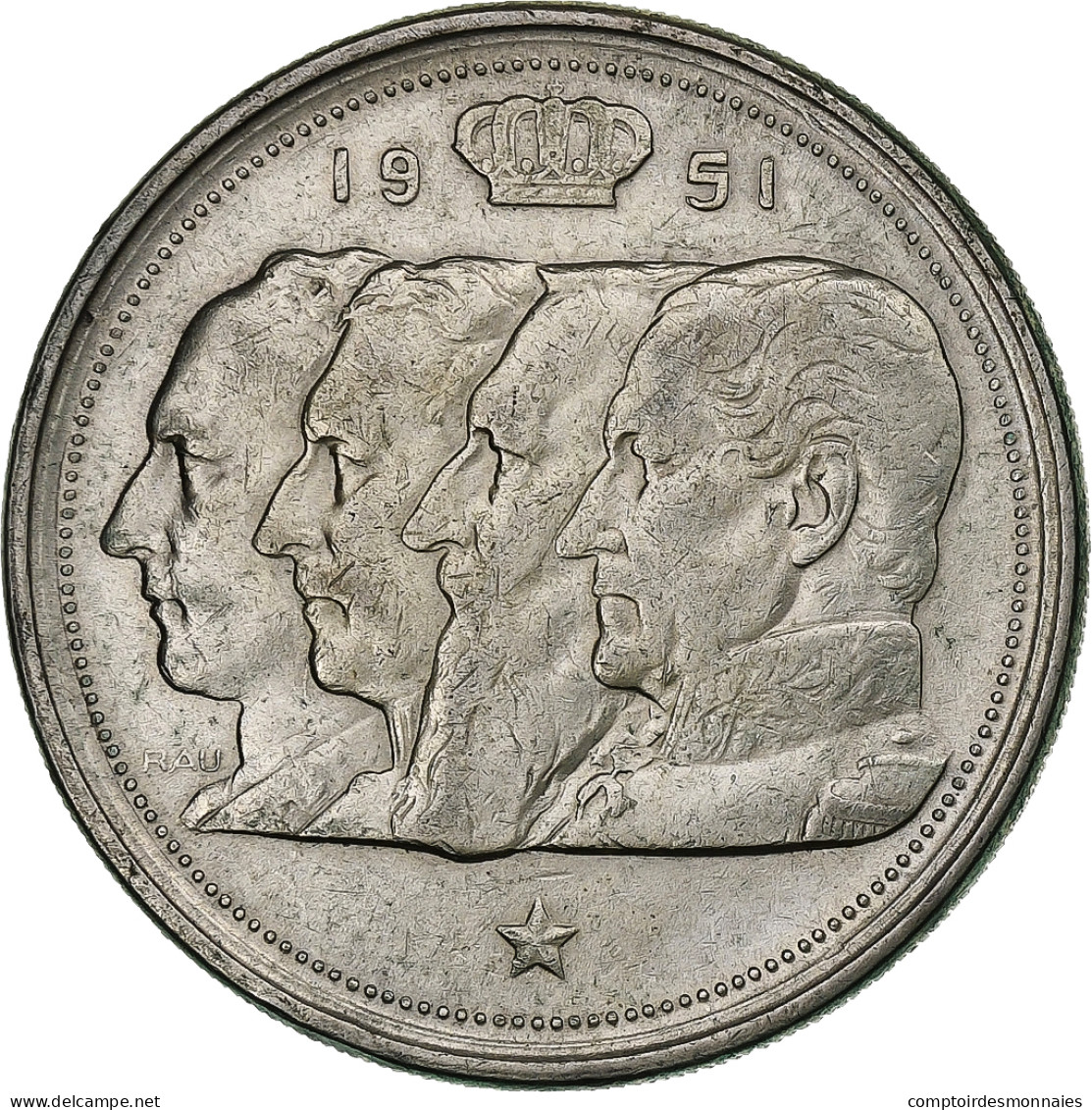 Belgique, 100 Francs, 100 Frank, 1951, Argent, TTB, KM:139.1 - 100 Francs