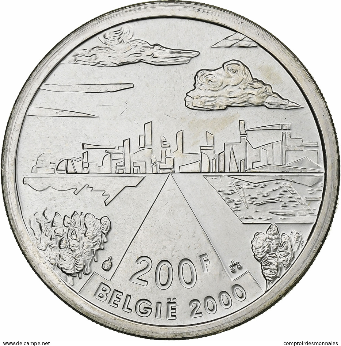 Belgique, Albert II, 200 Francs, 2000, Argent, SPL - 200 Francs