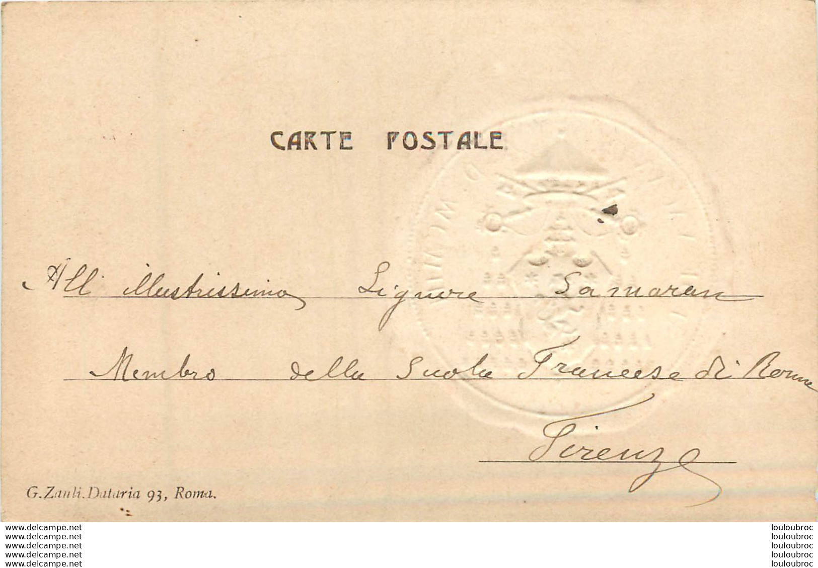 SEDE VACANTE CON SIGILLO PONTIFICIO IN CERALACCA - 1903 - Papes