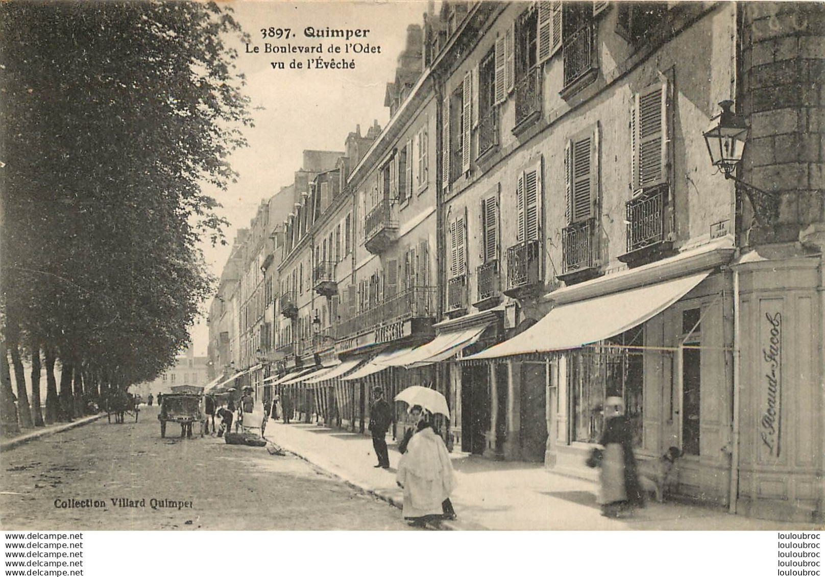 QUIMPER LE BOULEVARD DE L'ODET VU DE L'EVECHE - Quimper