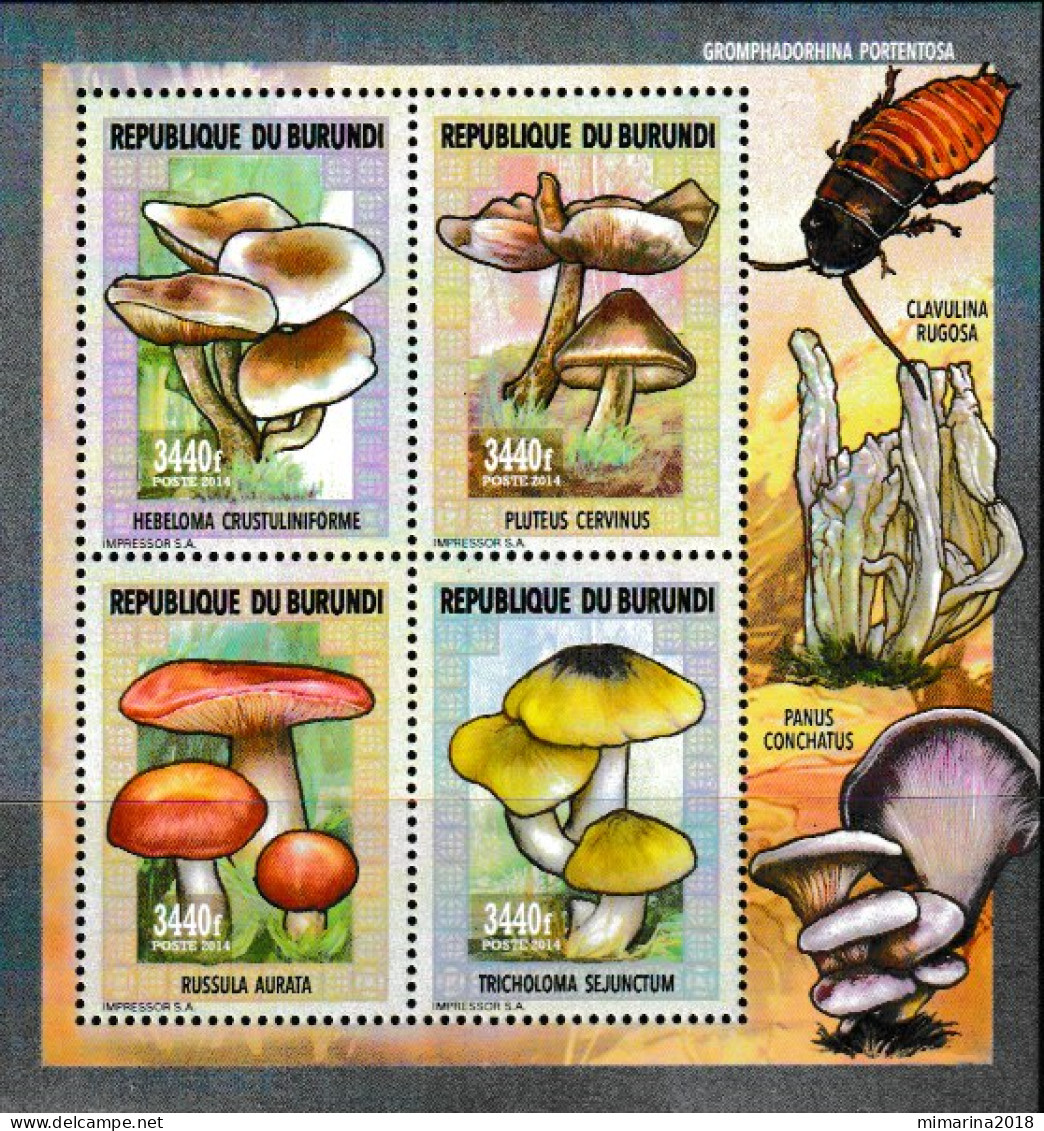 BURUNDI  2014  MNH  "MUSHROOMS" - Paddestoelen