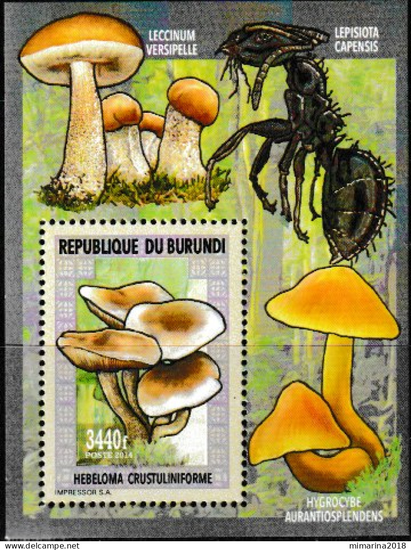 BURUNDI  2014  MNH  "MUSHROOMS" - Paddestoelen