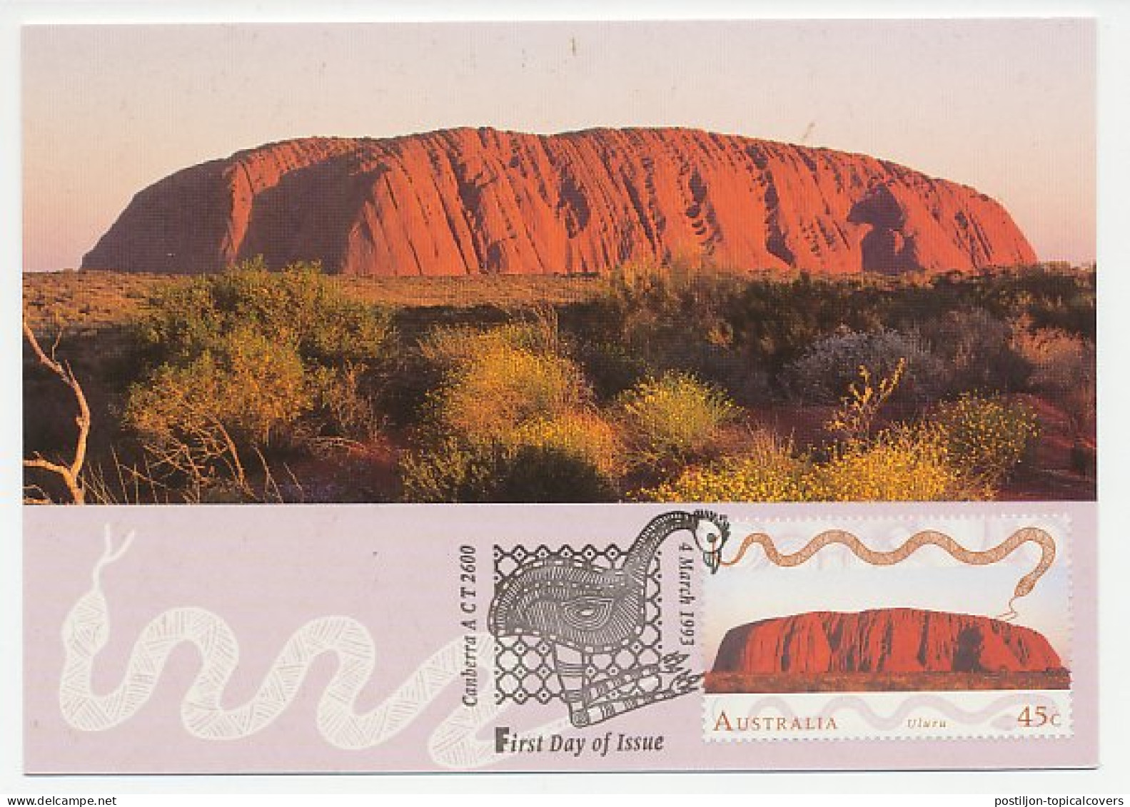 Maximum Card Australia 1993 Uluru - Ayers Rock  - Altri & Non Classificati