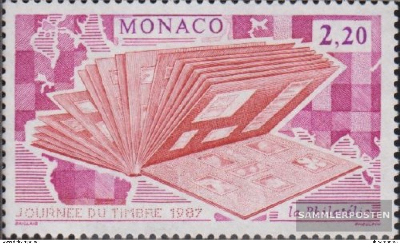 Monaco 1806 (complete Issue) Unmounted Mint / Never Hinged 1987 Day The Stamp - Ungebraucht