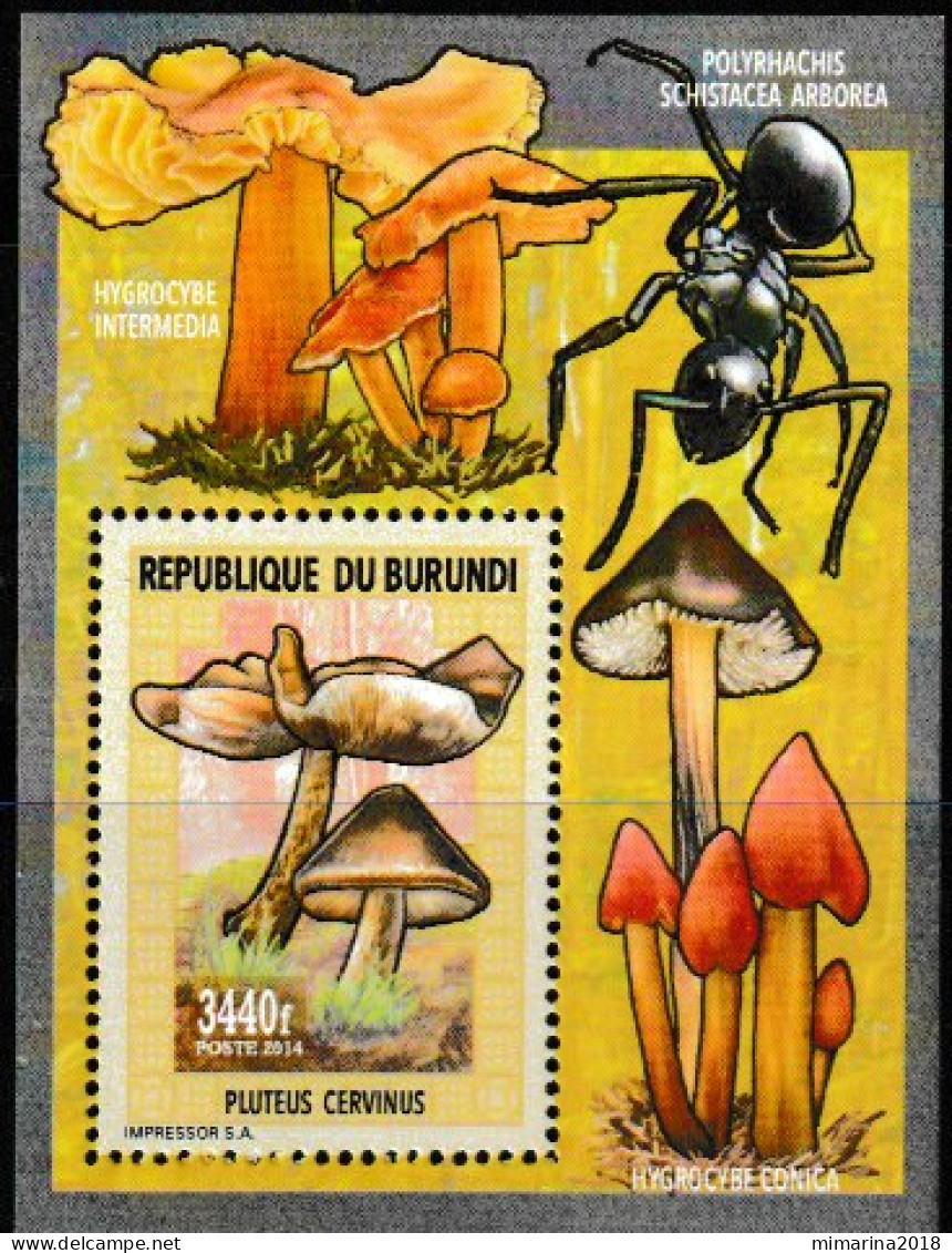 BURUNDI  2014  MNH  "MUSHROOMS" - Pilze