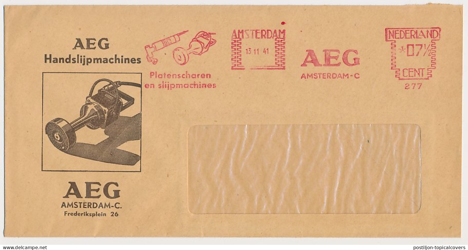 Meter Cover Netherlands 1941 Hand Grinders - AEG - Other & Unclassified