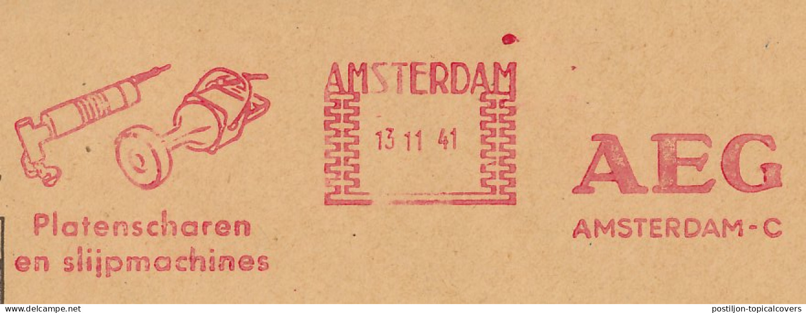 Meter Cover Netherlands 1941 Hand Grinders - AEG - Autres & Non Classés