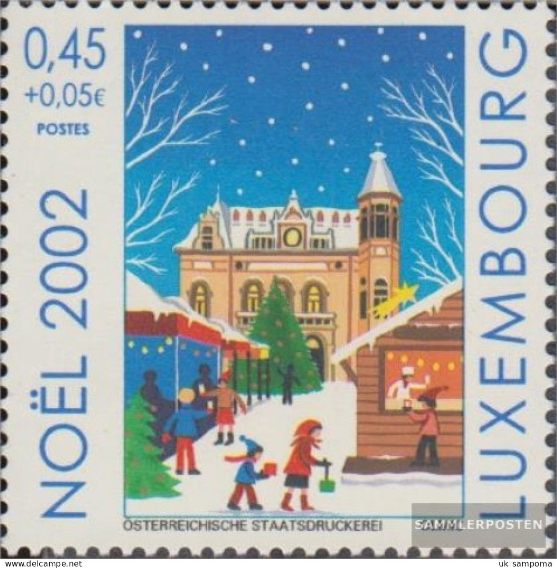Luxembourg 1592 (complete Issue) Unmounted Mint / Never Hinged 2002 Christmas - Unused Stamps