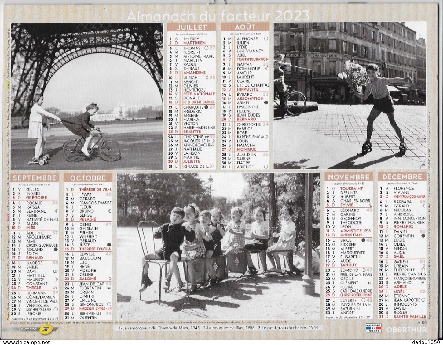 Calendrier Du Facteur 69 Rhone 2023 - Grossformat : 2001-...