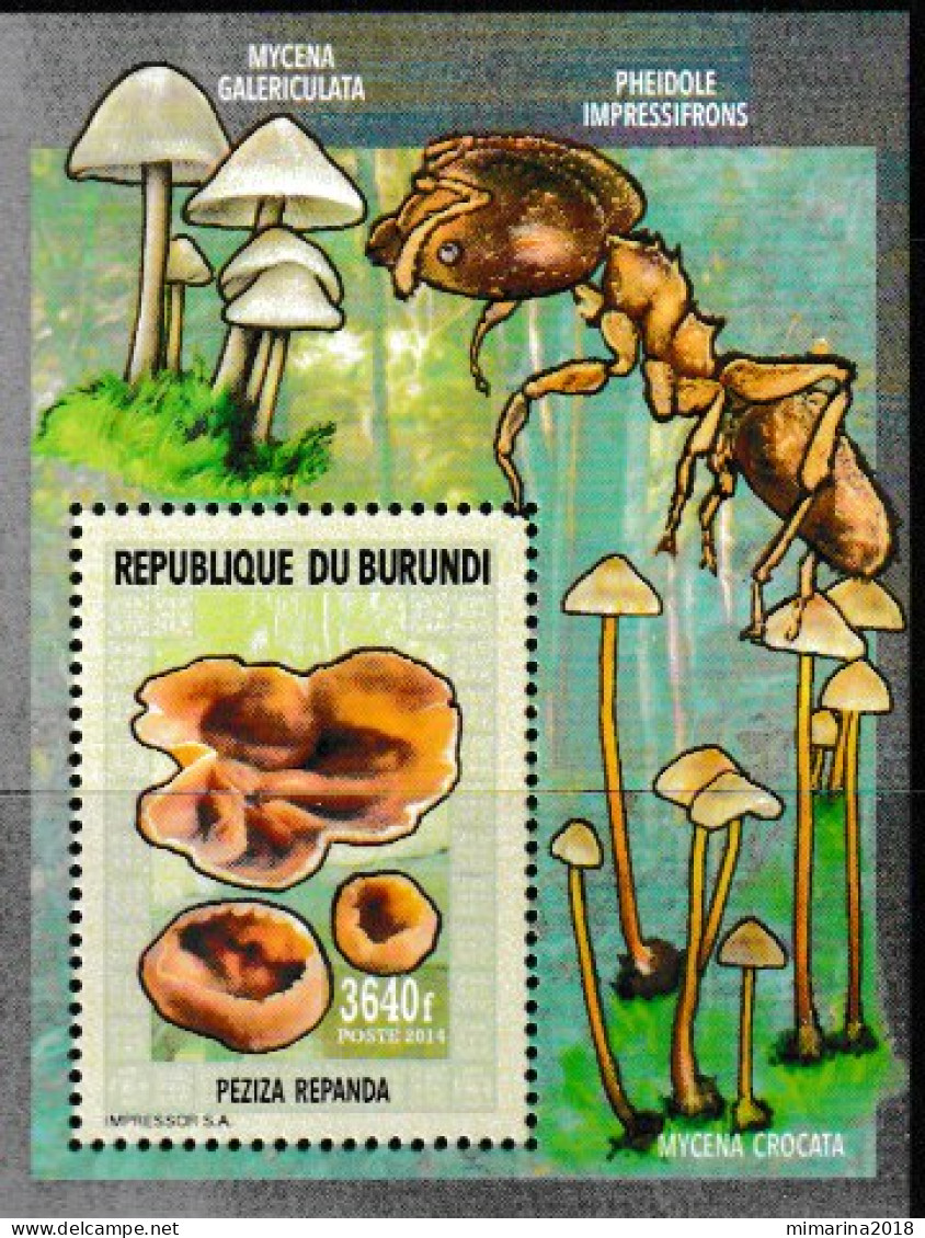 BURUNDI  2014  MNH  "MUSHROOMS" - Pilze