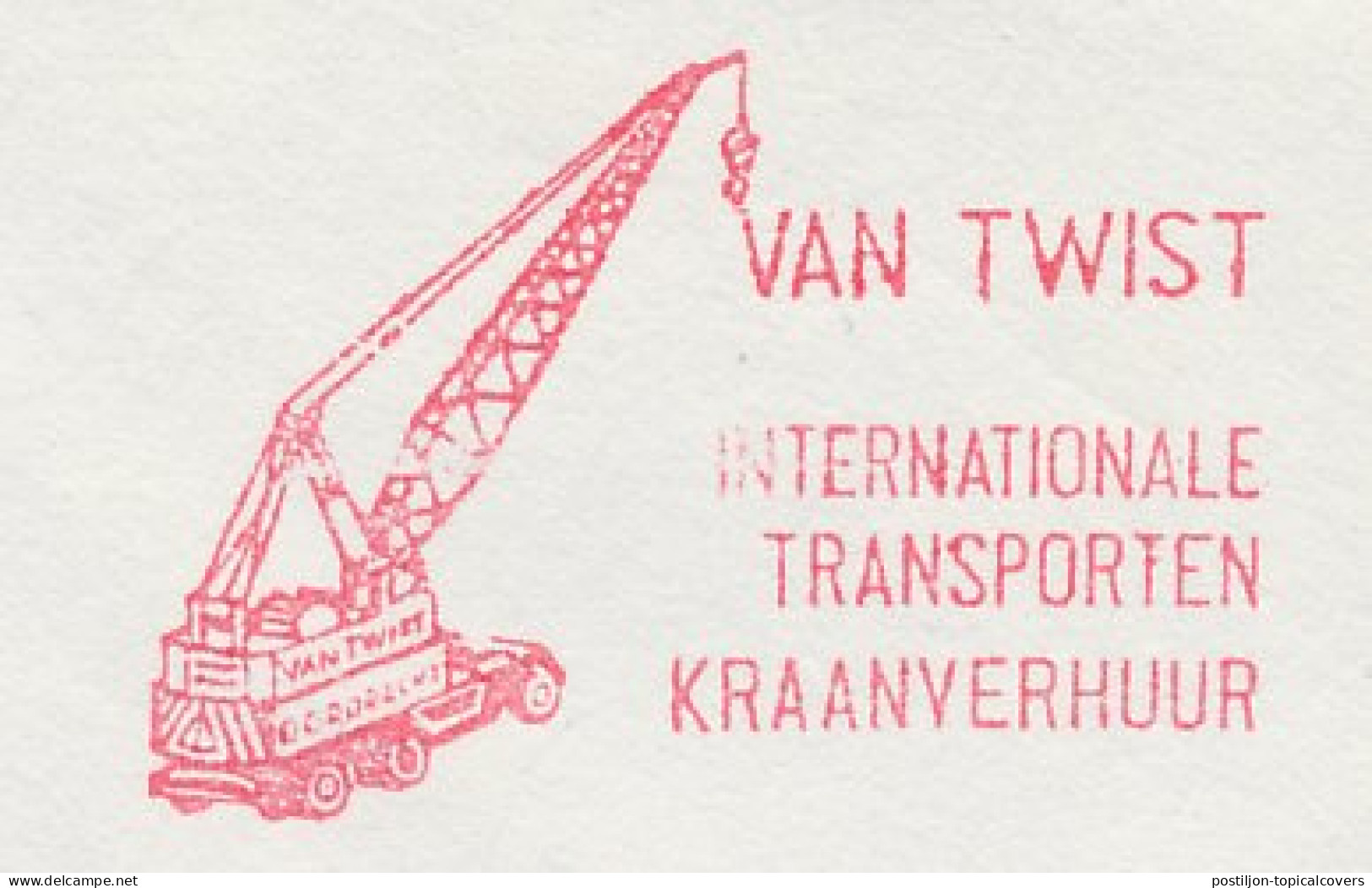 Meter Cover Netherlands 1972 Crane Truck - Dordrecht - Other & Unclassified