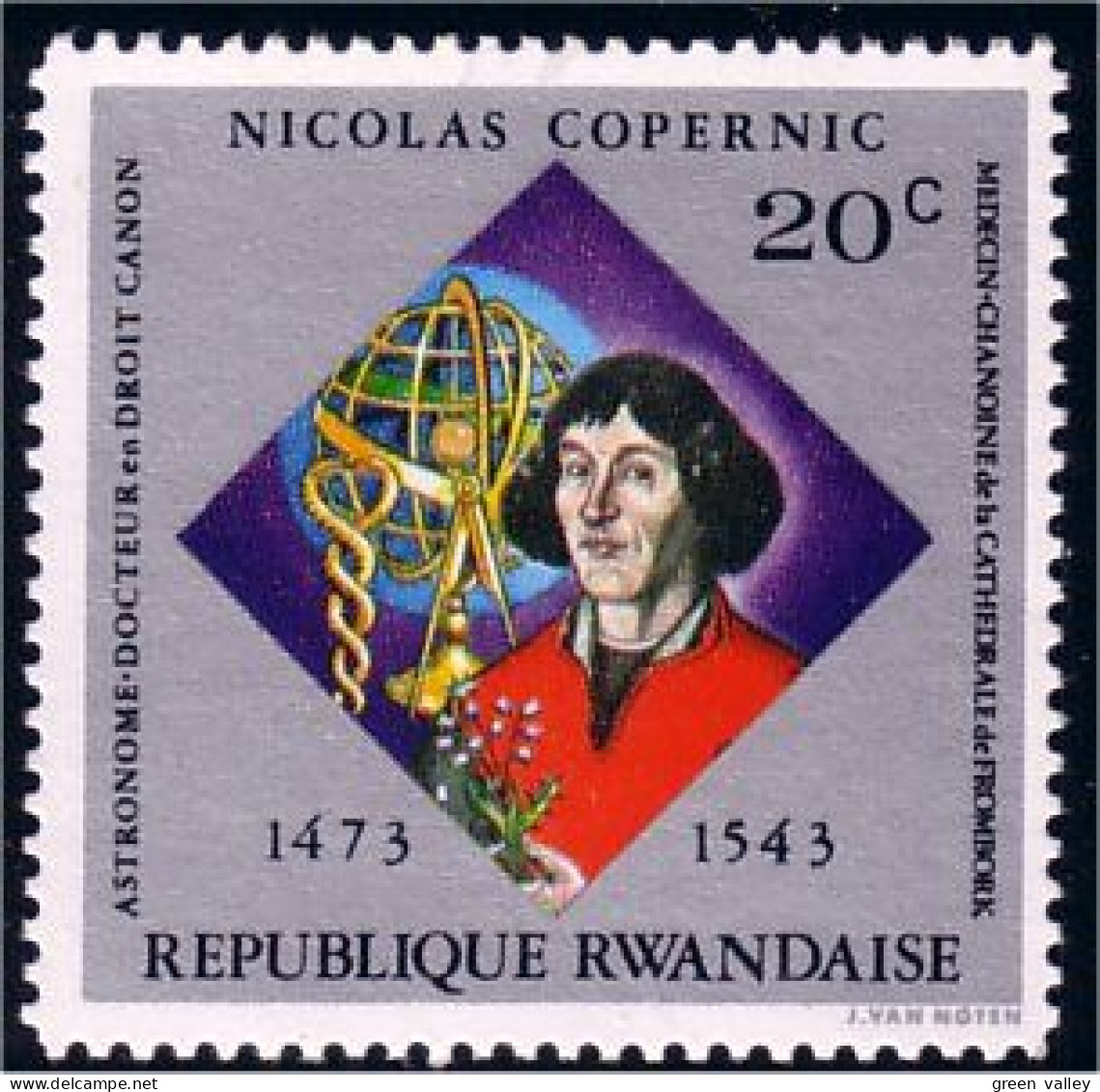 777 Rwanda Copernic MNH ** Neuf SC (RWA-111b) - Astronomy