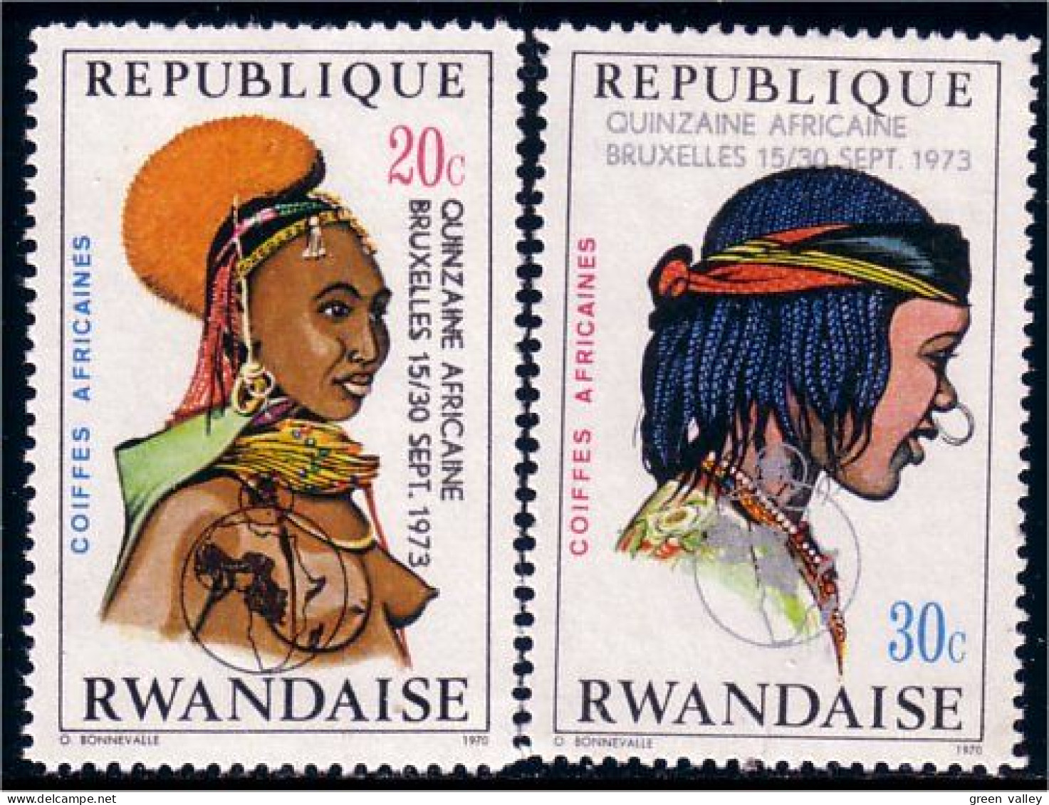 777 Rwanda Coiffures Hairdresses MNH ** Neuf SC (RWA-93c) - Unused Stamps