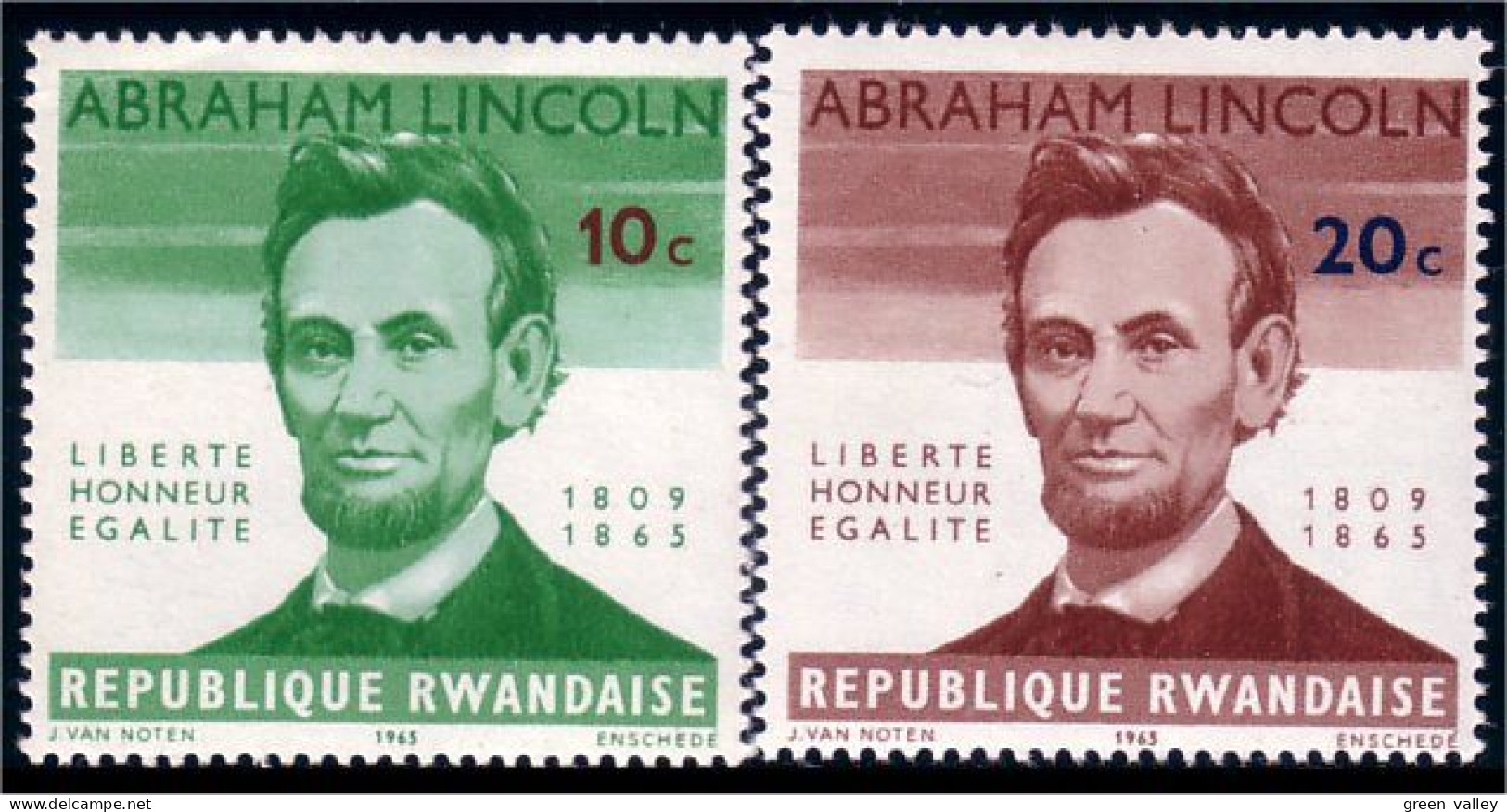 777 Rwanda Lincoln MH * Neuf (RWA-83) - Unused Stamps