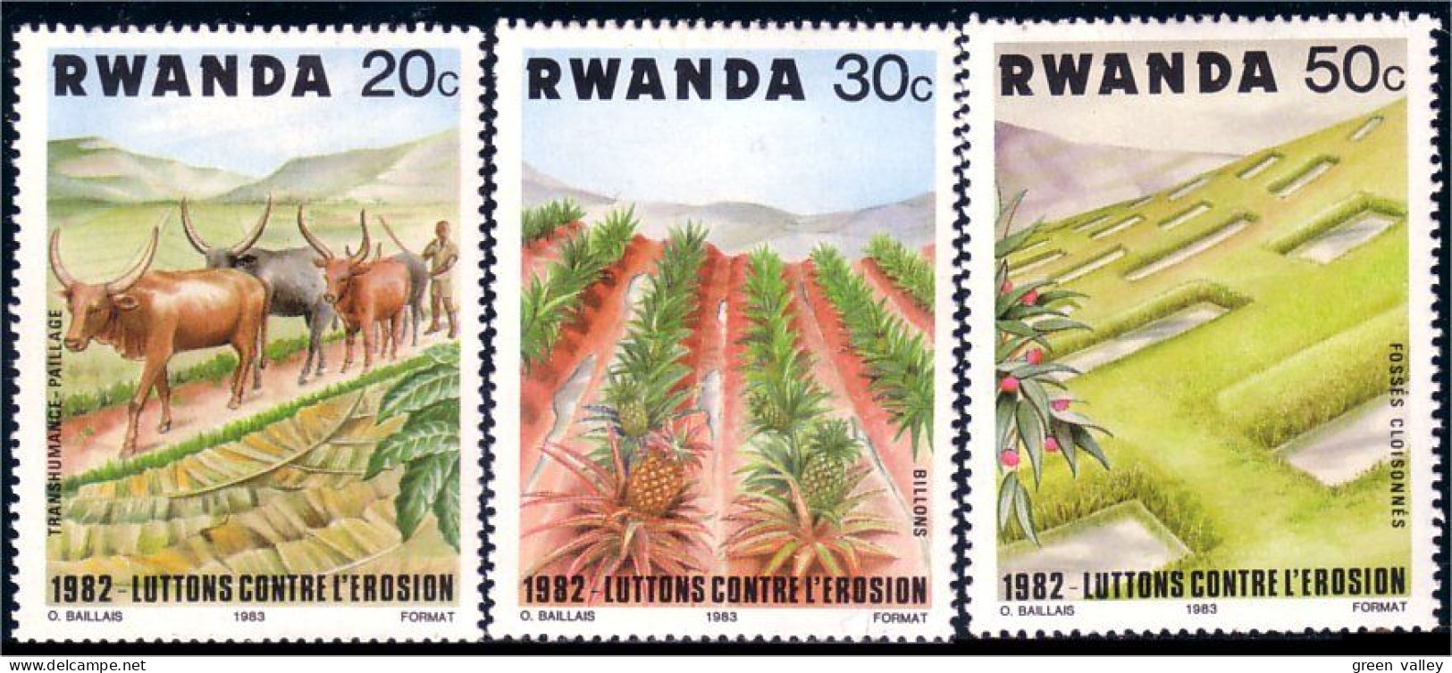 777 Rwanda Erosion Eroding Land MH * Neuf (RWA-71) - Ongebruikt