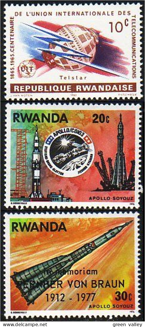 777 Rwanda Espace Telecommunications Space MNH ** Neuf SC (RWA-11) - Télécom