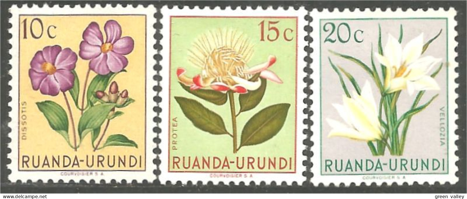 770 Ruanda Urundi Fleur Flowers Blume MH * Neuf (RUA-41) - Sonstige & Ohne Zuordnung