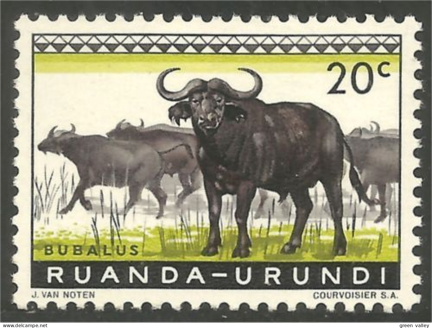 770 Ruanda Buffle Buffalo Bubalus MH * Neuf (RUA-42a) - Neufs
