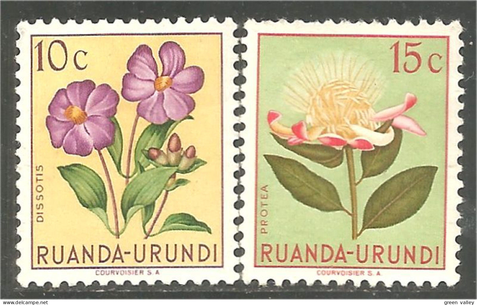 770 Ruanda Urundi Fleur Flowers Blume MH * Neuf (RUA-40) - Sonstige & Ohne Zuordnung