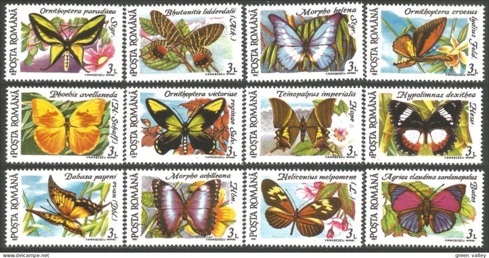 766 Roumanie Papillons Butterflies Farfalle Mariposas Schmetterlinge Vlinders MNH ** Neuf SC (ROU-369c) - Mariposas