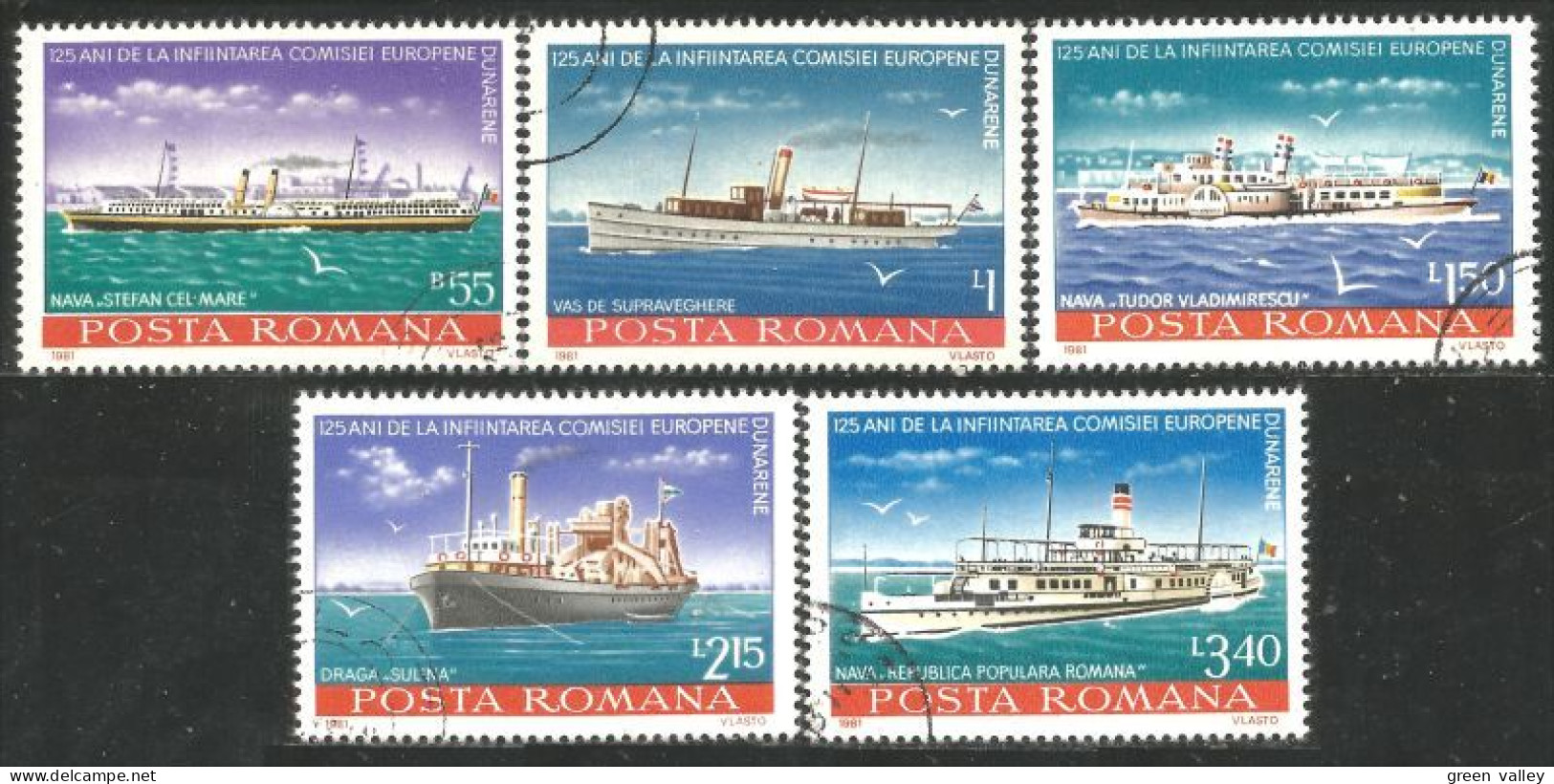 766 Roumanie Bateau Danube Danau Schiff River Boat (ROU-357) - Ships