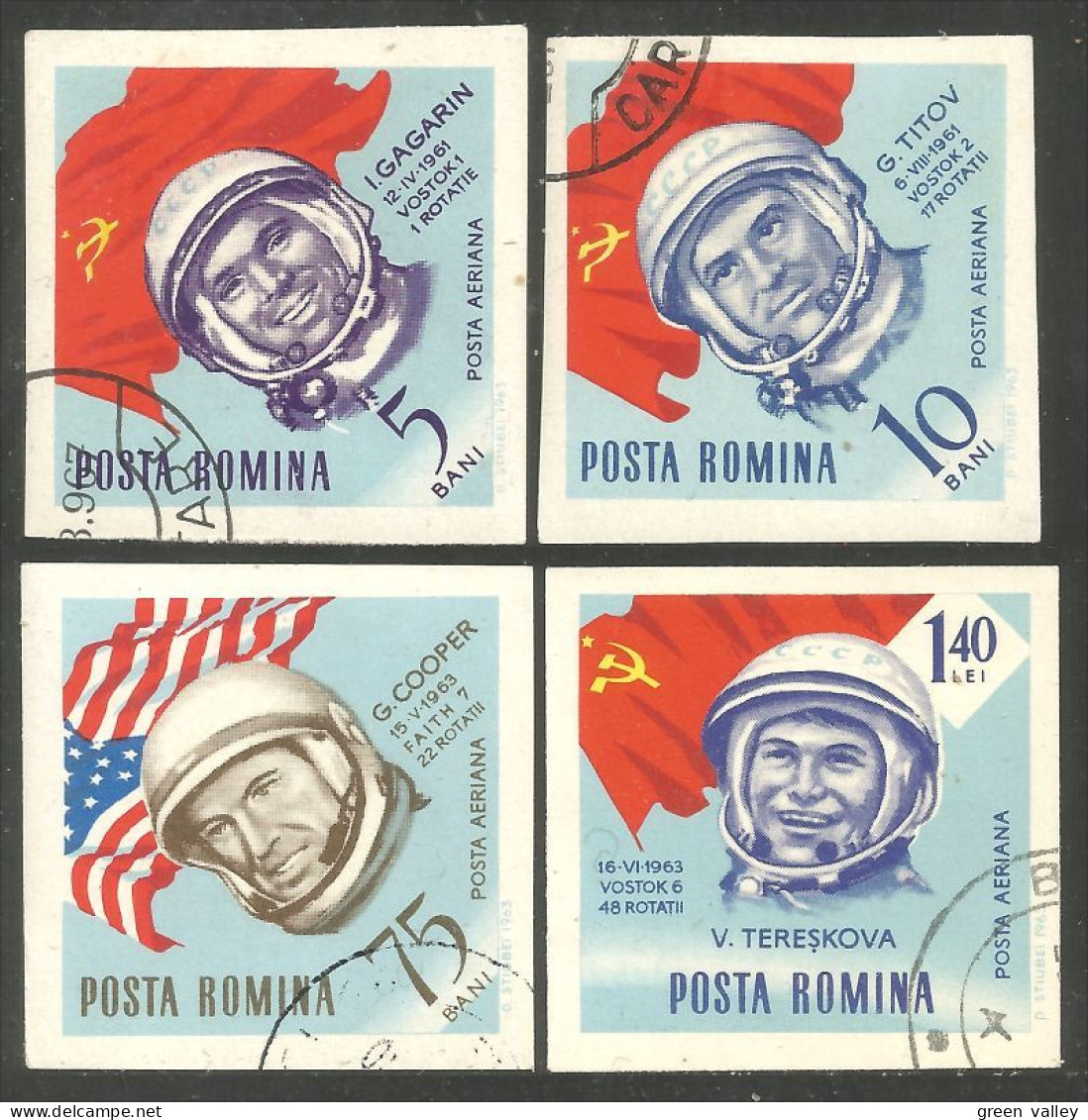 766 Roumanie Space Espace Gagarine Titov Cooper Tereskova Gagarin (ROU-336) - Europa