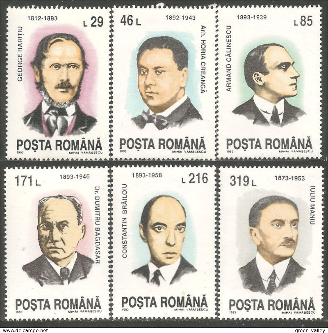 766 Roumanie Physicien Architecte Musicien MNH ** Neuf SC (ROU-327) - Nuevos