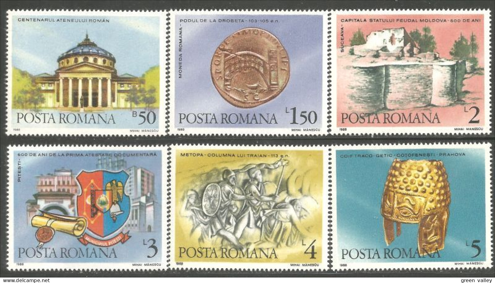 766 Roumanie Athaenaeum Trajan Pitesti Casque Helmet MNH ** Neuf SC (ROU-318) - Unused Stamps